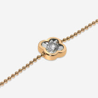 Bliss By Damiani Lumina 18K Rose and White Gold, Diamond Flower Chain Link Bracelet 20086545 - THE SOLIST - Bliss By Damiani