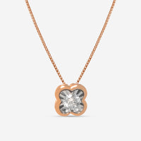 Bliss By Damiani Lumina 18K Rose and White Gold, Diamond Round Flower Pendant 20086530 - THE SOLIST - Bliss By Damiani