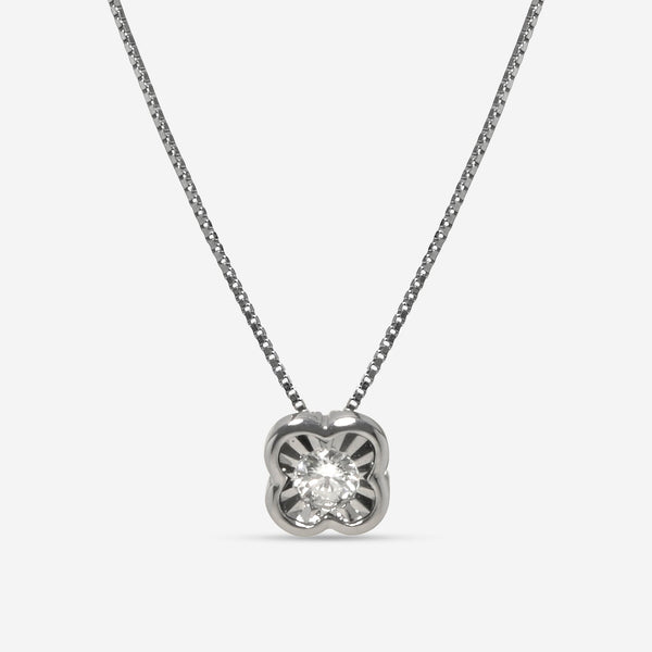 Bliss By Damiani Lumina 18K White Gold, Diamond Flower Pendant Necklace 20086525 - THE SOLIST - Bliss By Damiani