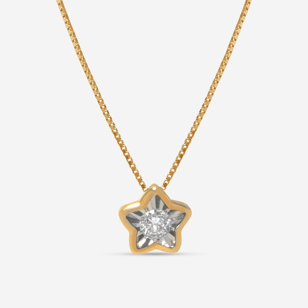 Bliss By Damiani Lumina 18K Yellow and White Gold, Diamond Star Pendant 20086522 - THE SOLIST - Bliss By Damiani