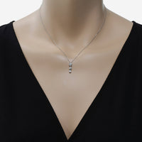 Bliss By Damiani Sole 18K White Gold, Graduating Diamond Pendant Necklace 20086462 - THE SOLIST - Bliss By Damiani