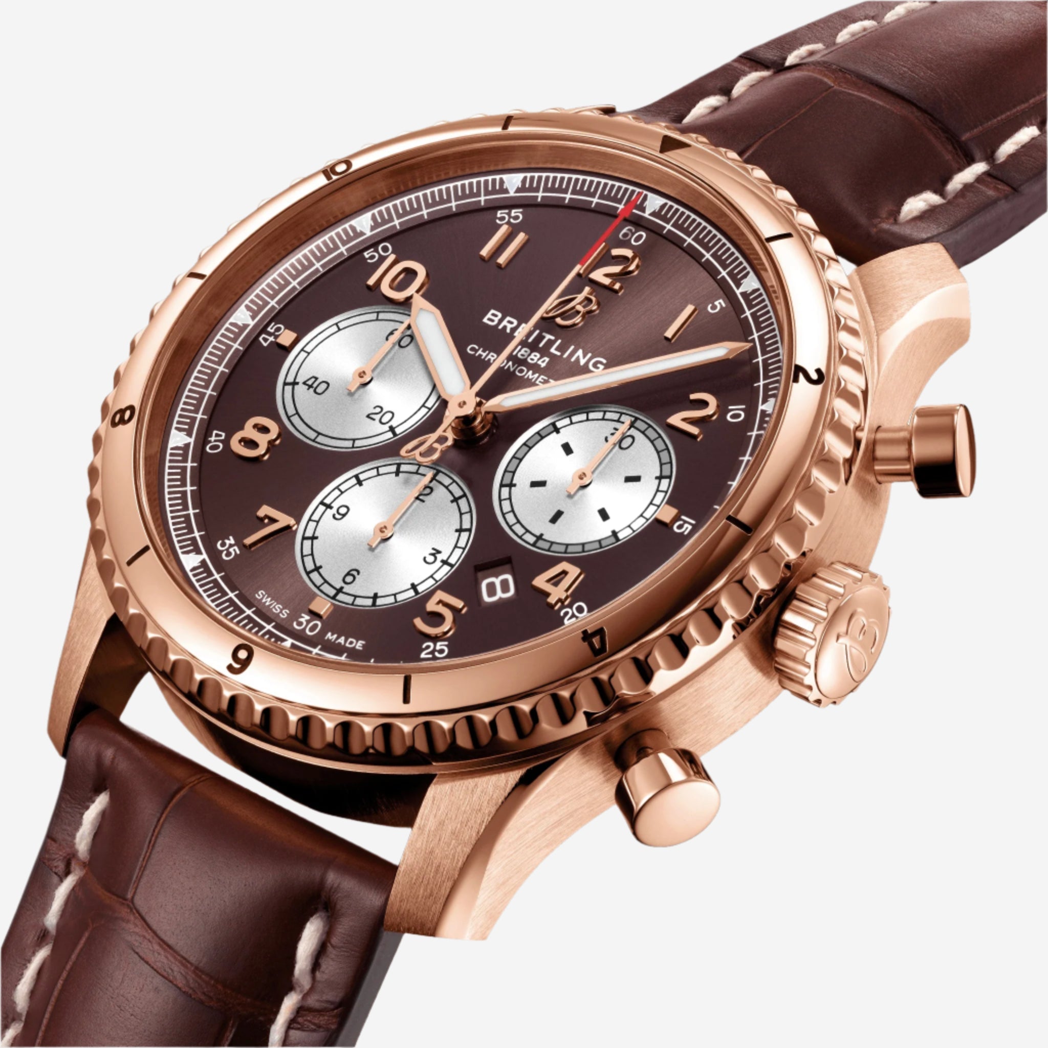 Breitling Aviator 8 B01 Chronograph 18K Rose Gold Automatic Men's Watch RB0119131Q1P2 - THE SOLIST - Breitling