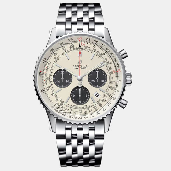 Breitling Navitimer B01 Chronograph Stainless Steel Automatic Men's Watch AB0121211G1A1 - THE SOLIST - Breitling