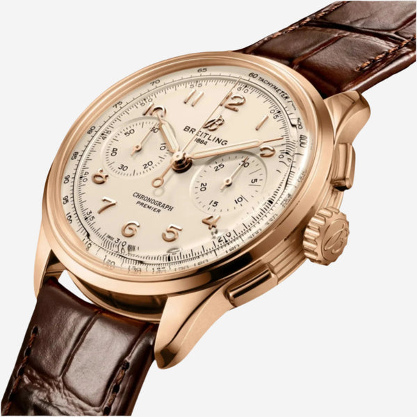 Breitling Premier B09 Chronograph 18K Rose Gold Manual Wind Men's Watch RB0930371G1P1 - THE SOLIST - Breitling