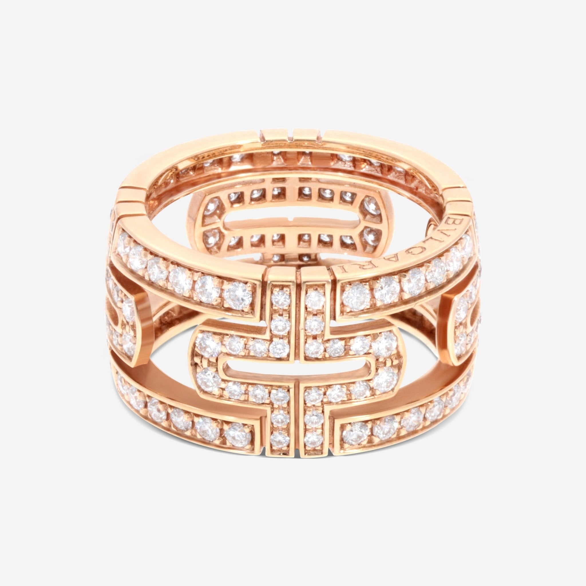 Bulgari 18K Rose Gold Diamond Ring Sz. 6.5 328700 - THE SOLIST - Bulgari