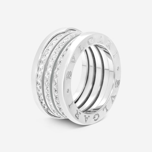 Bulgari 18K White Gold Diamond Ring Sz. 6.5 328701 - THE SOLIST - Bulgari