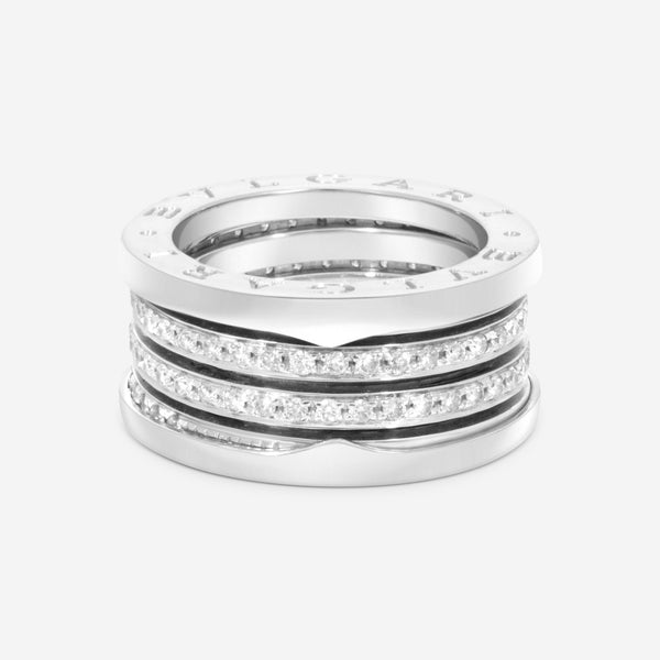 Bulgari 18K White Gold Diamond Ring Sz. 6.5 328701 - THE SOLIST - Bulgari