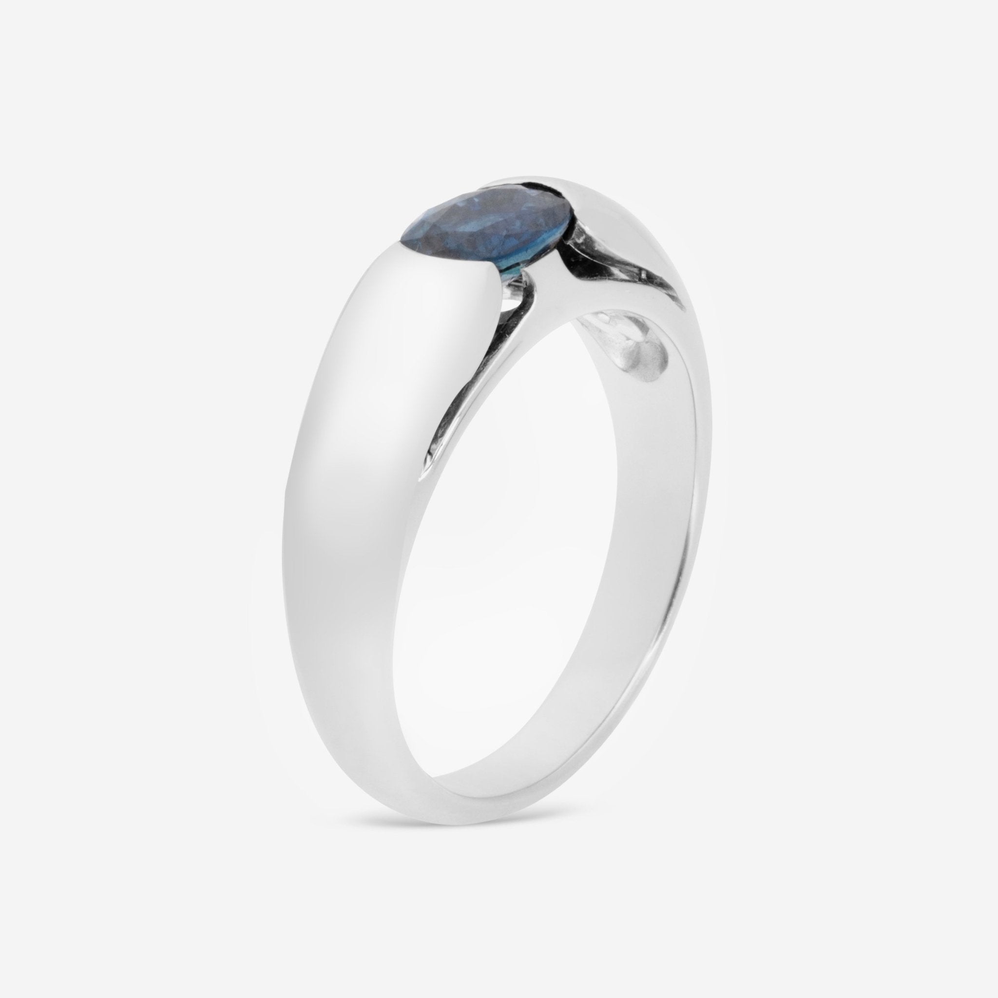 Bulgari 18K White Gold Sapphire Ring