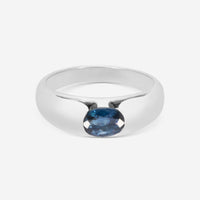 Bulgari 18K White Gold Sapphire Ring Sz. 7.25 13323 - THE SOLIST - Bulgari