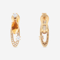 Bulgari 18K Yellow Gold Diamond & Citrine Rubellite Earrings 342365 - THE SOLIST - Bulgari