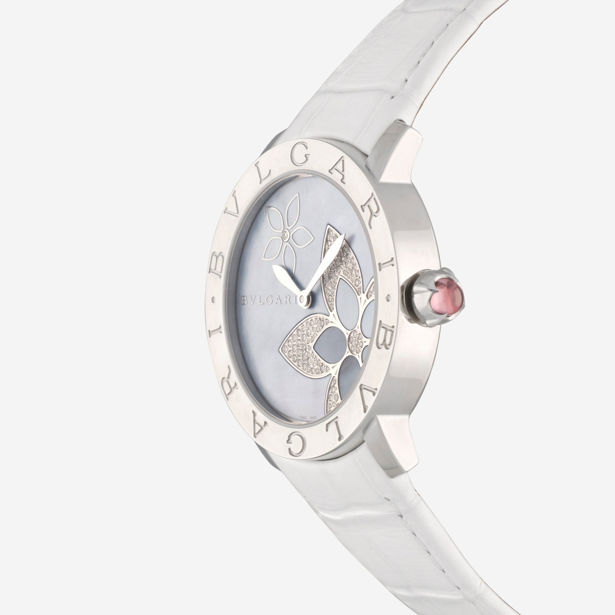 Bulgari Bulgari Blue Mother of Pearl Diamond Flower Automatic Ladies Watch 101897 THE SOLIST