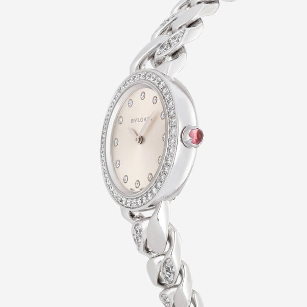 Bulgari Bulgari Catene 18K White Gold Silver Soleil Diamond Quartz Ladies Watch 102298 - THE SOLIST - Bulgari