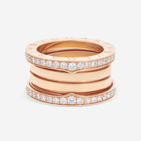 Bulgari B.Zero1 18K Rose Gold Diamond Ring Sz. 5.5 348025 - THE SOLIST - Bulgari