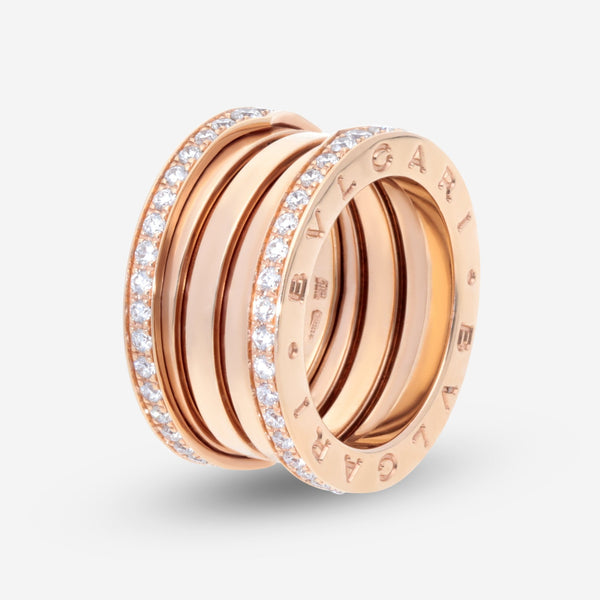 Bulgari B.Zero1 18K Rose Gold Diamond Ring Sz. 5.5 348025 - THE SOLIST - Bulgari