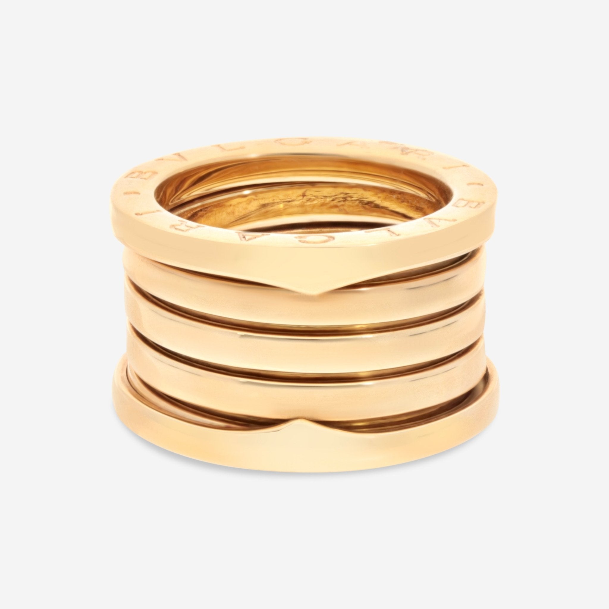 Bulgari B.Zero1 18K Yellow Gold Five Band Ring Sz. 4.25 83265211 - THE SOLIST - Bulgari