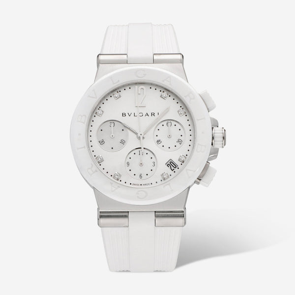 Bulgari Diagono Chronograph Mother of Pearl Diamond  display picture 3