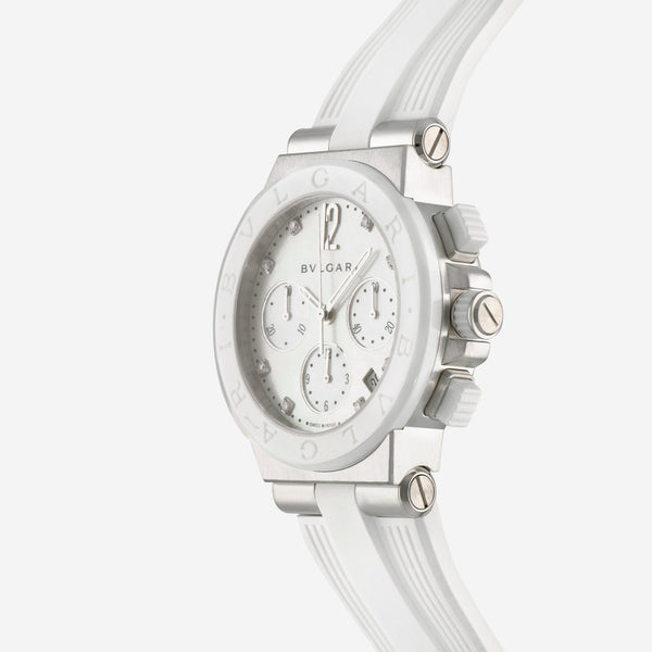 Bulgari Diagono Chronograph Mother of Pearl Diamond Automatic Watch 101993 - THE SOLIST - Bulgari