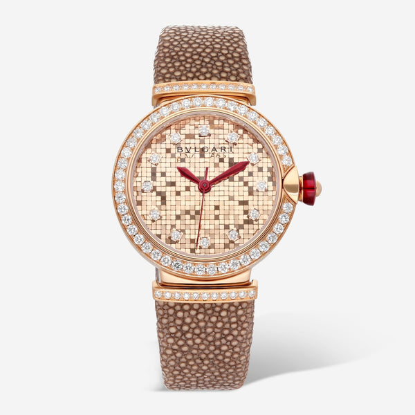 Bulgari Diamond LVCEA Watch 33mm Authentic-New/Never Used Bulgari Lvcea 18K Rose Gold 33mm Diamond Automatic Ladies  main image 3
