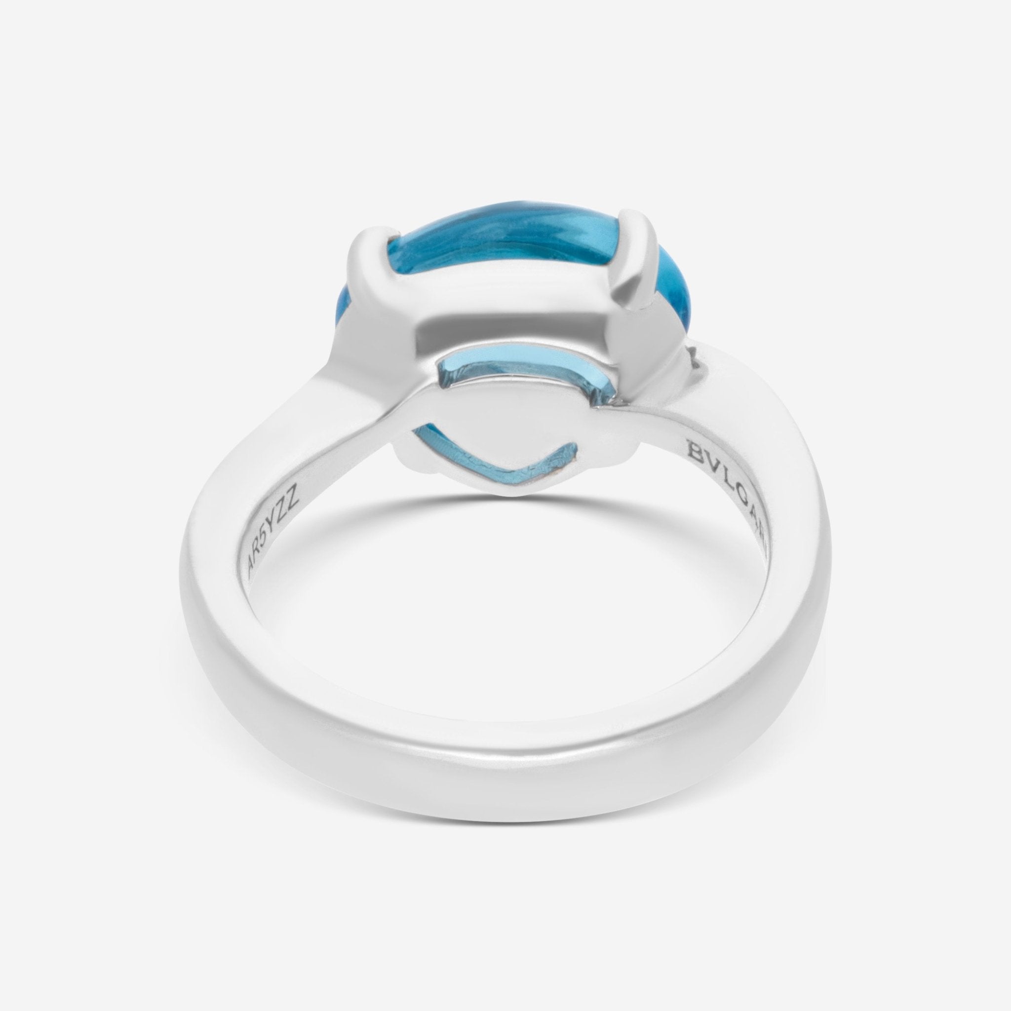 Bulgari Mediterranean Eden 18K White Gold Blue Topaz Ring Sz. 7.25 346943 - THE SOLIST - Bulgari