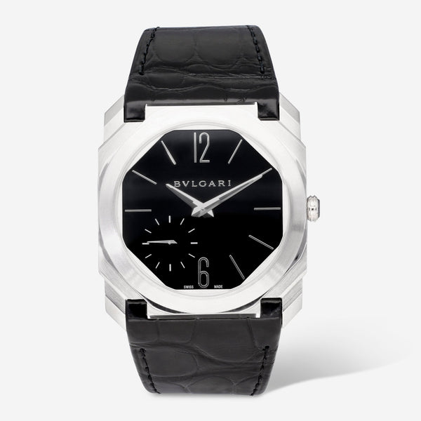 Bulgari Octo Finissimo Black Dial Extra Thin Platinum Manual