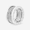 Bulgari Parentesi 18K White Gold Diamond Ring Sz. 6.25 343484 - THE SOLIST - Bulgari