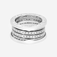 Bulgari Parentesi 18K White Gold Diamond Ring Sz. 6.25 343484 - THE SOLIST - Bulgari