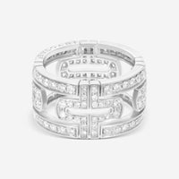 Bulgari Parentesi 18K White Gold Diamond Ring Sz. 7 342055 - THE SOLIST - Bulgari