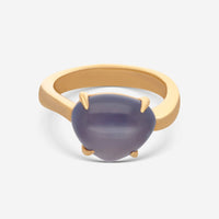 Bulgari Sassi 18K Yellow Gold Calcedonium Ring 346973 - THE SOLIST - Bulgari