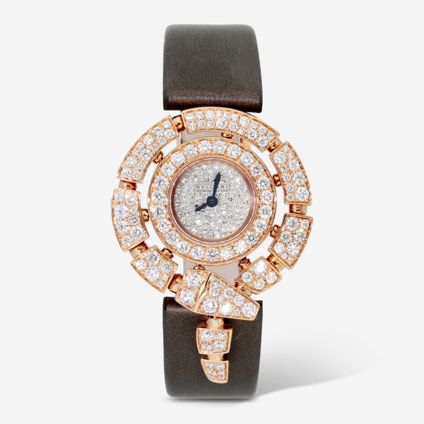 Bulgari Serpenti Incantati 18k Rose Gold with Snow - Pave Diamonds 30mm Quartz Ladies Watch 102676 - THE SOLIST - Bulgari