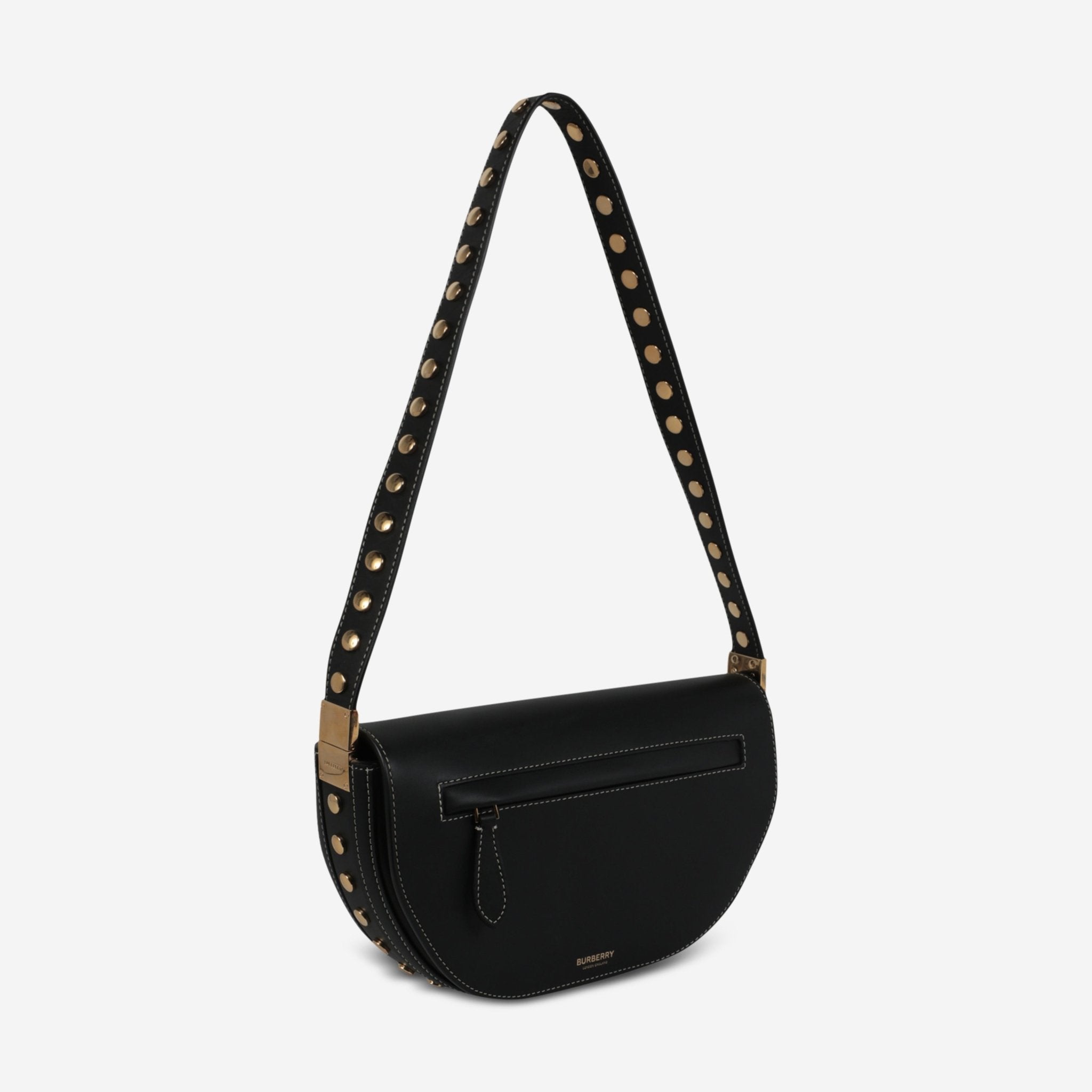 Burberry black leather bag online