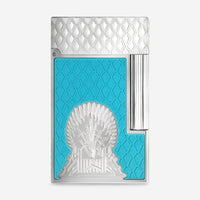 S.T. Dupont Ligne 2 Game of Thrones Icy Blue Palladium Plated Lacquer Lighter C16412