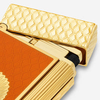 S.T. Dupont Ligne 2 Game of Thrones Fire Orange Yellow Gold Plated Lacquer Lighter C16413