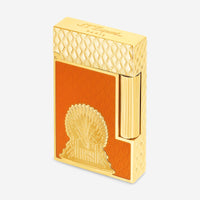 S.T. Dupont Ligne 2 Game of Thrones Fire Orange Yellow Gold Plated Lacquer Lighter C16413