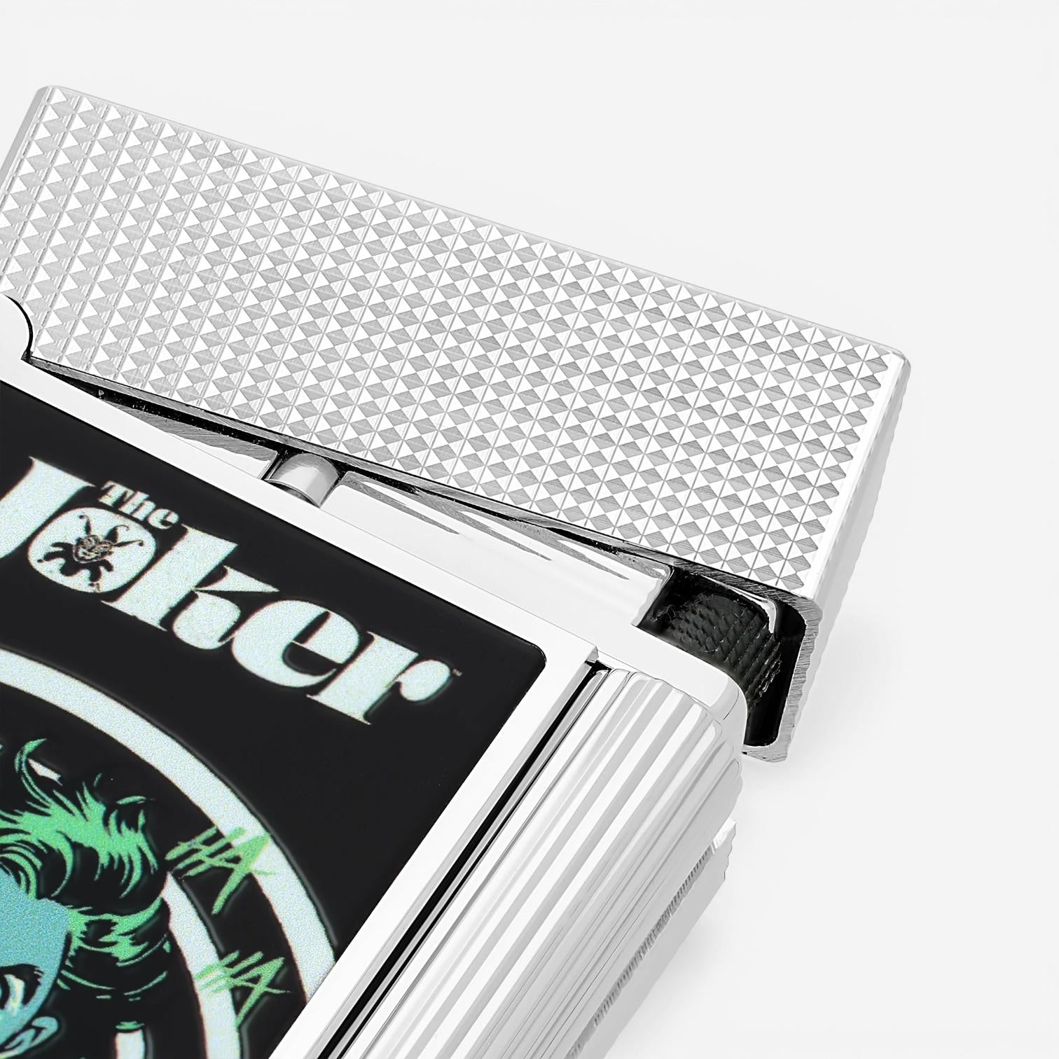 S.T. Dupont Ligne 2 Joker Limited Edition Silver Lacquered Lighter C16695