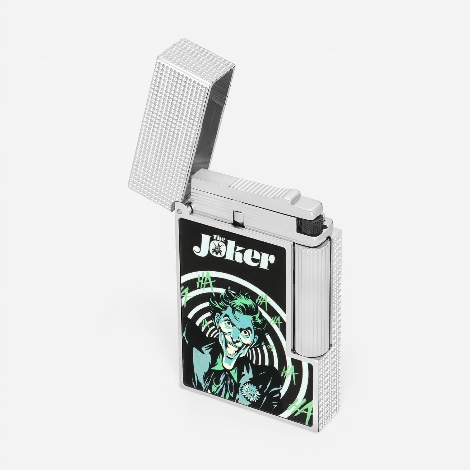 S.T. Dupont Ligne 2 Joker Limited Edition Silver Lacquered Lighter C16695