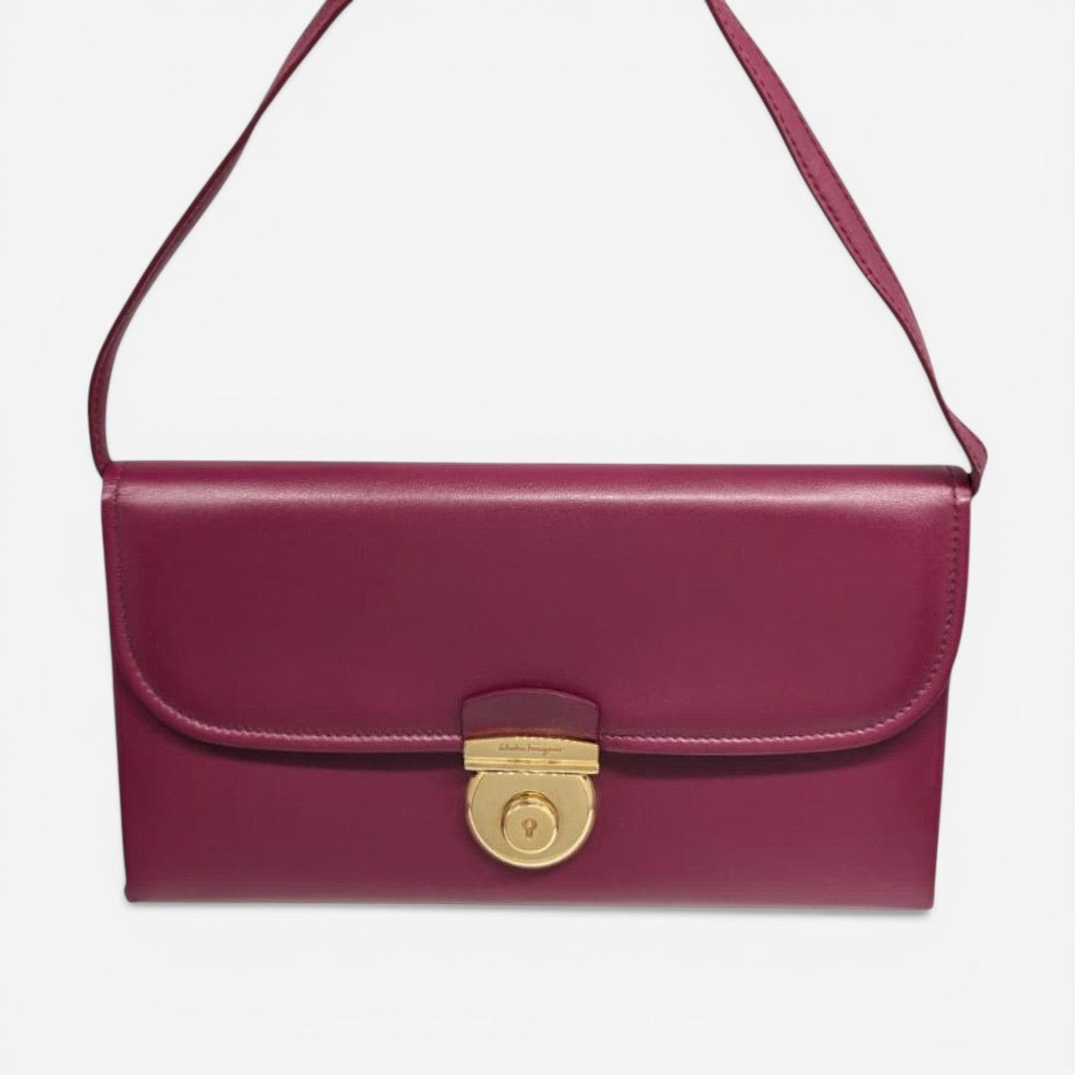 Salvatore Ferragamo Anemone 614935 Magenta Crossbody Bag MSRP $960 - THE SOLIST