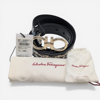 Salvatore Ferragamo 706117 Women's Double Gancini Belt Size 100 MSRP $550 - THE SOLIST