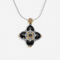 Konstantino 18K Yellow Gold & Sterling Silver Onyx Pendant MEMK5114-120-CUT