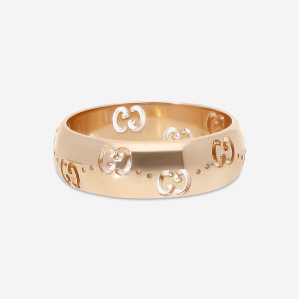 Gucci Icon 18K Rose Gold Band Ring YBC8043350020 MSRP $1,850 - THE SOLIST