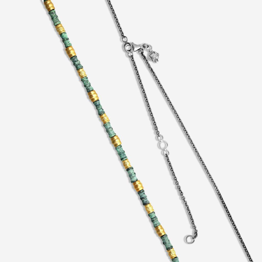Armenta 18K Yellow Gold & Grey Sterling Silver Station Necklace 22292