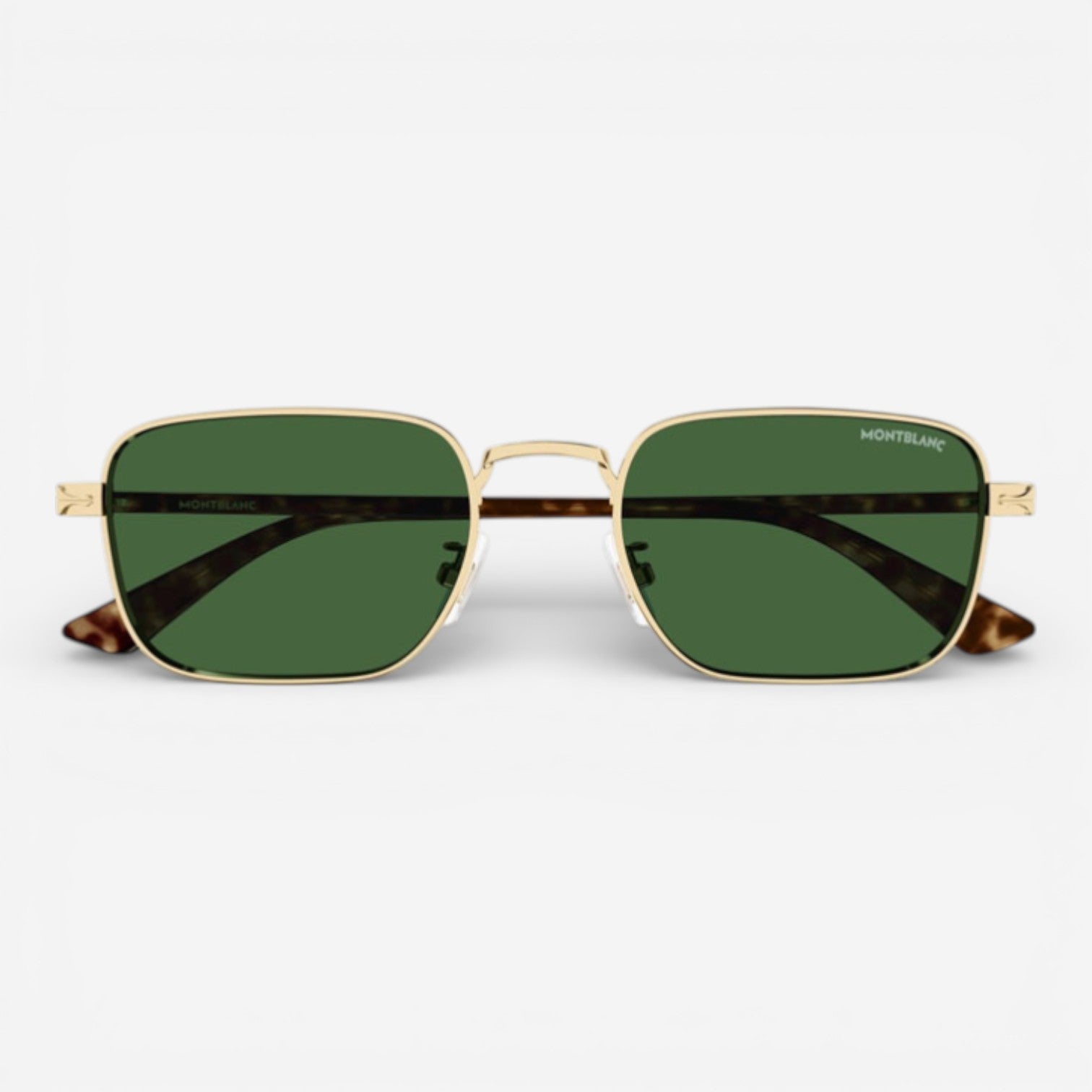 Montblanc Havana & Green Square Men's Sunglasses MB0339S002 - THE SOLIST