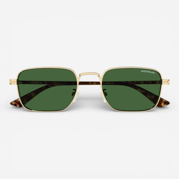 Montblanc Havana & Green Square Men's Sunglasses MB0339S002 - THE SOLIST
