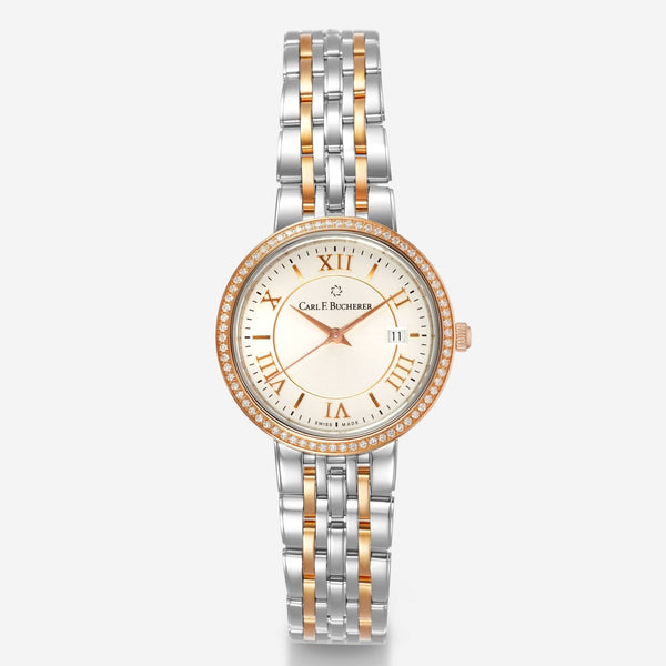 Carl F. Bucherer Adamavi Diamond 18K Rose Gold & Stainless Steel Date Quartz Women's Watch 00.10315.07.15.31 - THE SOLIST - Carl F. Bucherer