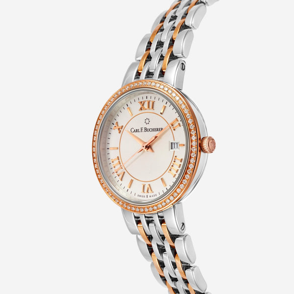 Carl F. Bucherer Adamavi Diamond 18K Rose Gold & Stainless Steel Date Quartz Women's Watch 00.10315.07.15.31 - THE SOLIST - Carl F. Bucherer