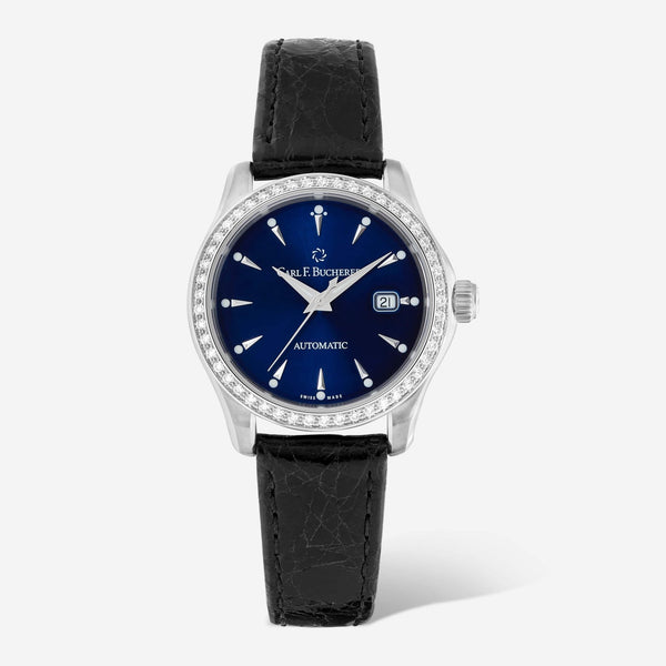 Carl F. Bucherer Manero AutoDate Diamond Blue Dial Stainless Steel Ladies Automatic Watch 00.10911.08.53.11 - THE SOLIST - Carl F. Bucherer