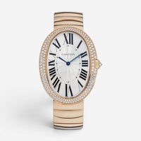 Cartier Baignoire Diamond 18K Rose Gold Manual Wind Ladies Watch WB520003