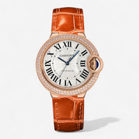 Cartier Ballon Bleu 18K Rose Gold Diamond Automatic Unisex Watch WE900451