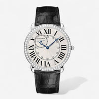 Cartier Ronde Louis 18K White Gold Diamond Manual Wind Unisex Watch WR007002