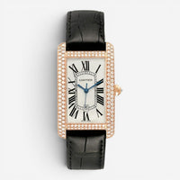 Cartier Tank Américaine 18K Rose Gold Diamond Automatic Ladies Watch WB704851