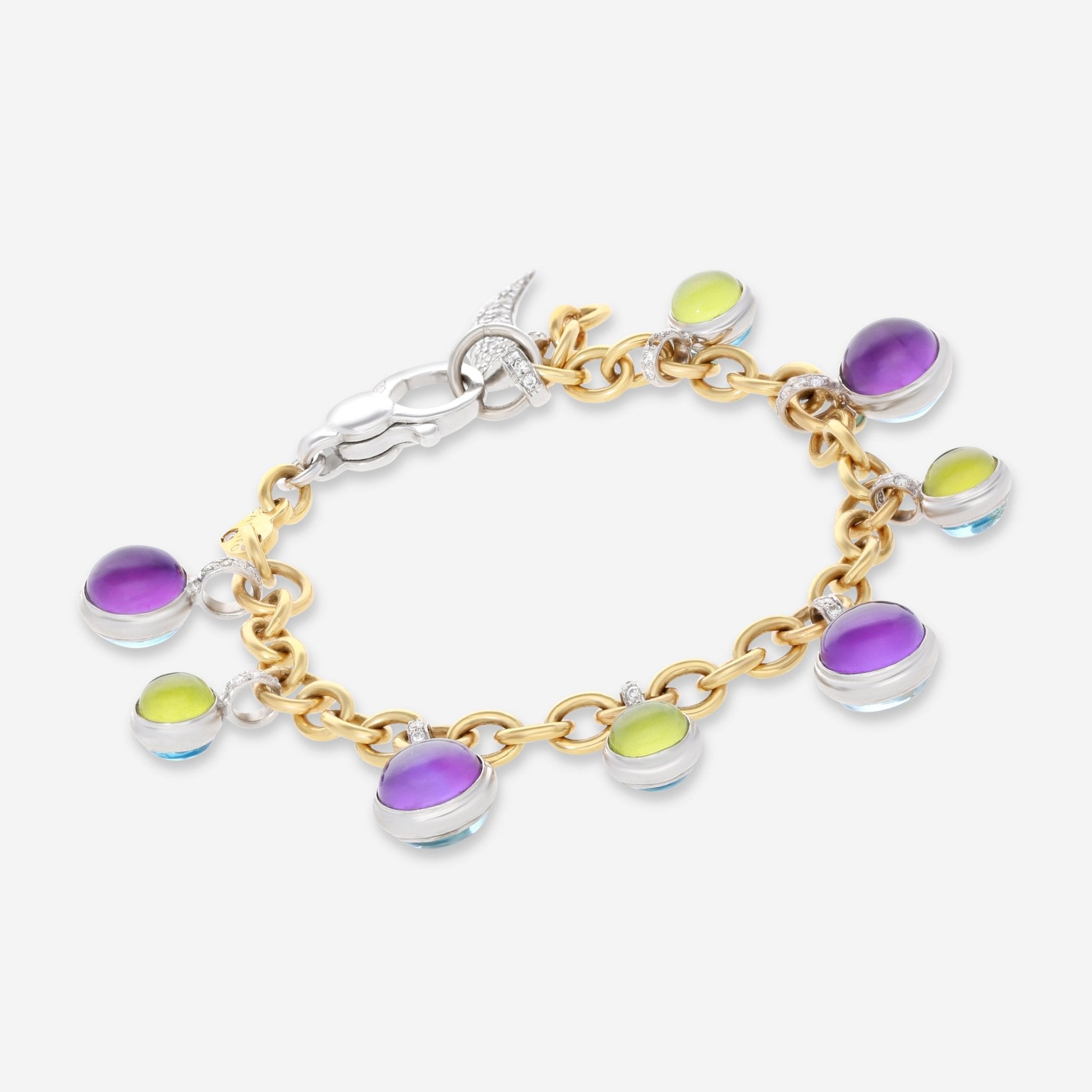 Casato 18K Gold, Diamond and Gemstone Charm Bracelet 211354 - THE SOLIST - Casato